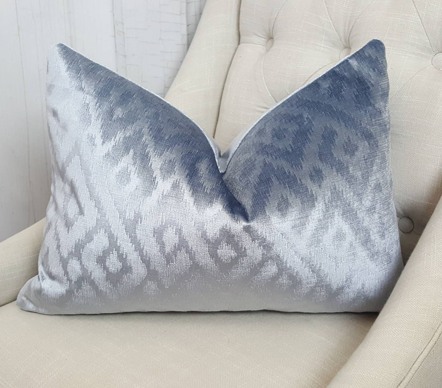 Blue Velvet Pillow Covers Blue Pillows 26x26 Pillow Cover 22 Etsy