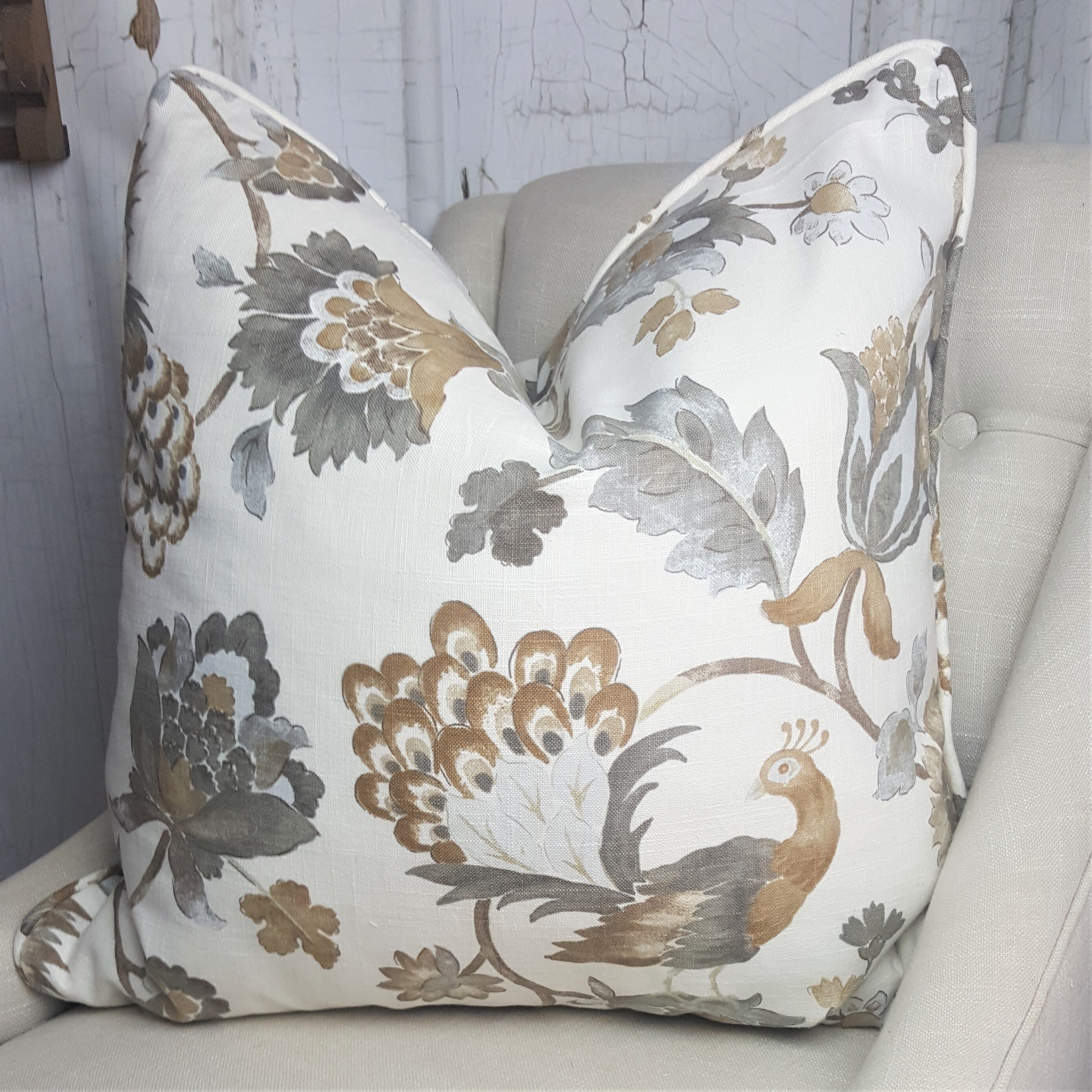 Brown Throw Pillow Covers Farmhouse Throw Pillows 26x26 Pillow Etsy