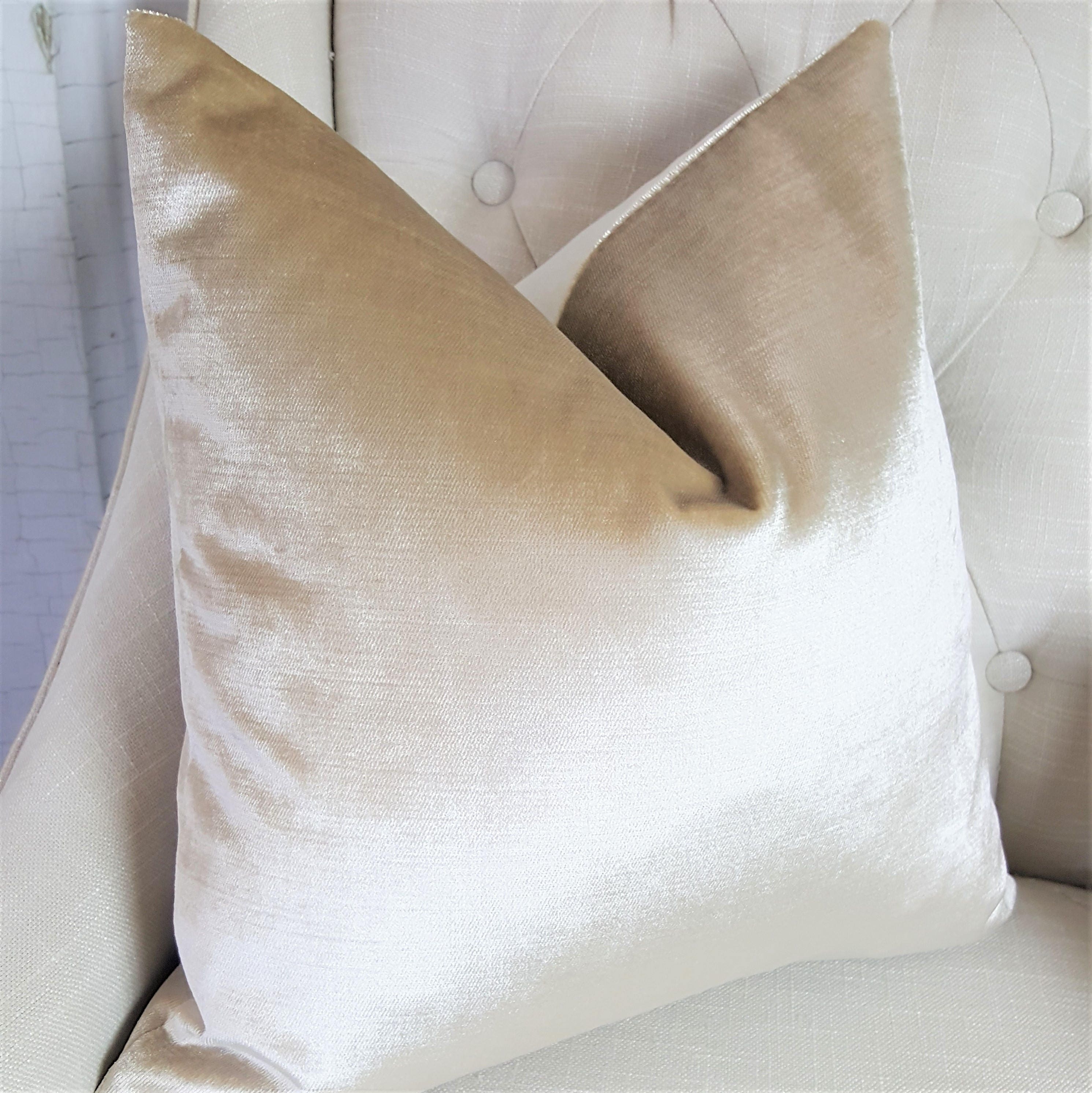 Beige Velvet Pillow CoverEuro Pillow Sham Living Room Accent Etsy