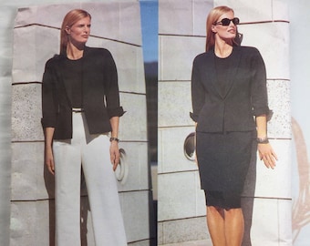 Vogue 2390, Anne Klein Design, Princess Seam Jacket, Wide Legged Pant, Tapered Skirt,  Sizes 18-20-22,  Uncut Pattern