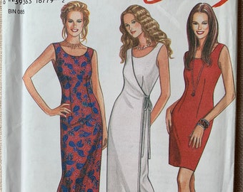 New Look 6346, Summer Dress, Fitted, Zipper Back, Mock Wrap, Six Sizes in One, Sizes 6-16, Uncut Sewing Pattern