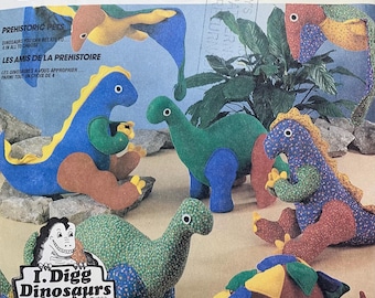 McCall's Crafts Dinosaur Stuffy Sewing Pattern 817, 2577, Uncut, NOT FF, Complete