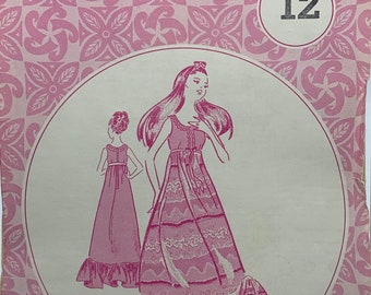 Pacifica Pattern 3011, Muumuu Dress, Hawaiian Dress, Vintage Dress, Size 12, Uncut Sewing Pattern