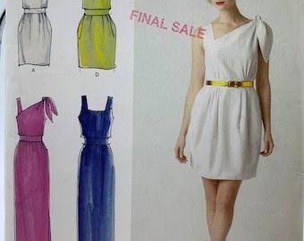 Simplicity 2178, Shoulder Tie Dress, Cynthia Rowley, Two Lengths, Sizes 6-8-10-12-14, Uncut Sewing Pattern