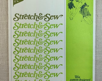 Stretch & Sew 865, Childs' Body Suit, Stretch Knits, Collar, Long Sleeve, Short Sleeve, Sizes 1-2-4-6-8-10-12, Uncut Sewing Pattern