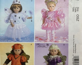 McCall's M4741, 18 Inch Doll Clothes, Fairy Costumes, Wings, Theresa Borelli Design, Uncut Sewing Pattern