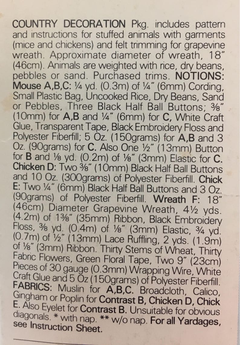 Vintage 80's, Butterick 5752, Butterick 454, Country Chicken and ...