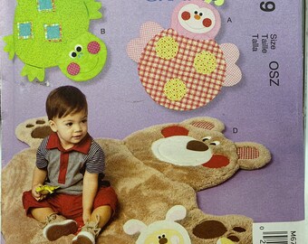 McCall's M6710 Play Mats Childs' Floor Blanket Sweet Chic Design  Lady Bug, Turtle, Lamb or Bear Blanket Size 43 Inches by 46 Inches Uncut