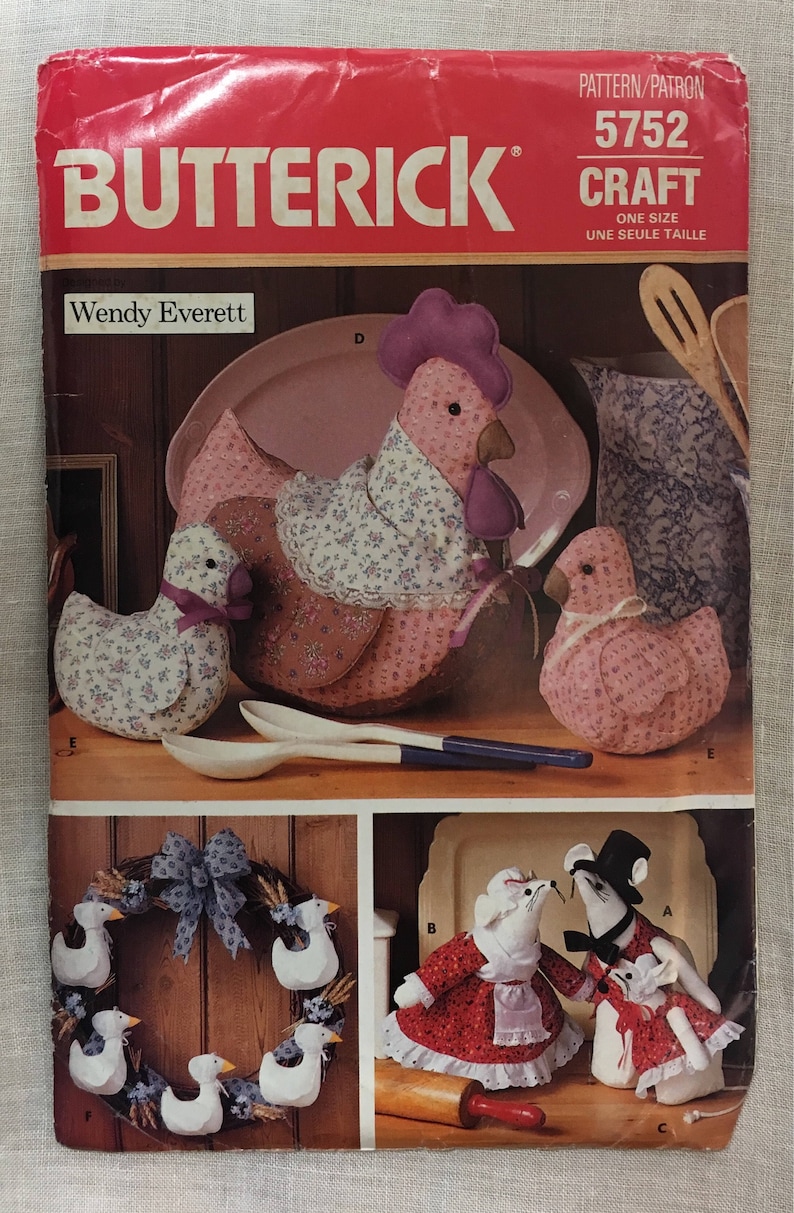 Vintage 80's, Butterick 5752, Butterick 454, Country Chicken and ...