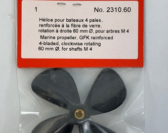 Graupner Boat Model Marine Propeller 3-Blade Right Rotating 60 mm for Shafts M 4 No 2308.60,  German Made