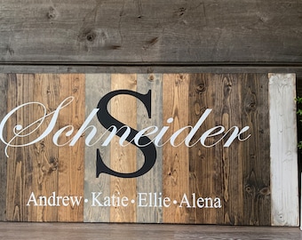 Last name wood sign, Family Sign wood sign, family, farmhouse sign, rustic sign, wooden sign, rustic family sign, Farmhouse sign, wood sign