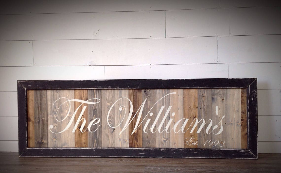 Family Sign LARGE wood sign farmhouse wall decor custom Etsy