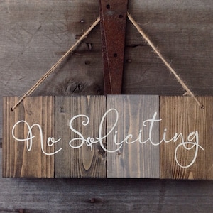 No Soliciting, Wood Sign, sign, No Soliciting wood sign, farmhouse sign, farmhouse decor, No Soliciting, custom order, rustic sign,