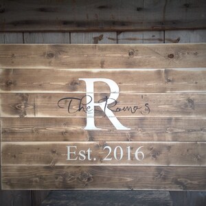 Last Name Established Wood Sign Wedding Sign Unity Ceremony Wedding Gift