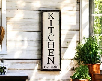 Rustic Groceries Wooden Kitchen Sign, Vertical Vintage Decor - Etsy