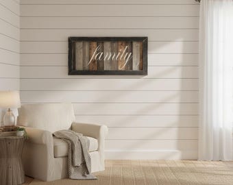 Family Sign, LARGE wood Family sign, farmhouse wall decor, custom made Family sign, sign for the home, Farmhouse sign, wood sign