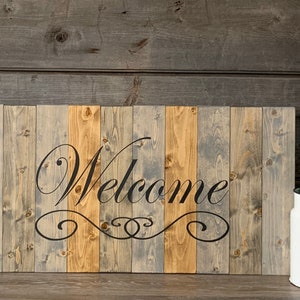 Welcome Sign, LARGE wood welcome sign, farmhouse,  welcome sign, farmhouse wall decor, welcome sign, farmhouse style, rustic farmhouse,