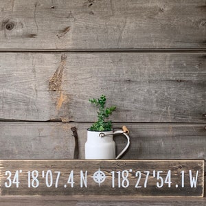 latitude and longitude Sign, latitude, longitude, farmhouse, coordinates sign, farmhouse wall decor, farmhouse sign, farmhouse style image 8