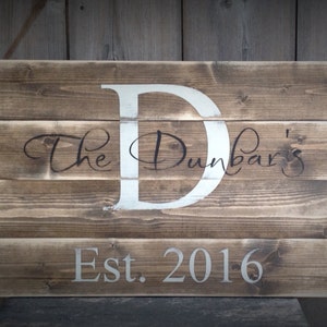Last Name Established Wood Sign Wedding Sign Unity Ceremony Wedding Gift