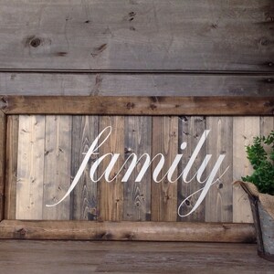 Family Sign, LARGE wood sign, farmhouse wall decor, custom made Family sign, sign for the home, Farmhouse, wood sign,