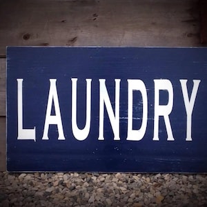 Laundry Wood Sign – Laundry Room Decor, Rustic Wash Room Wall Art, Farmhouse Style