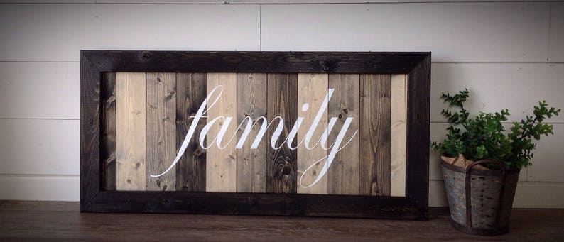 Handcrafted Family Wood Sign, Farmhouse Wall Decor - Etsy