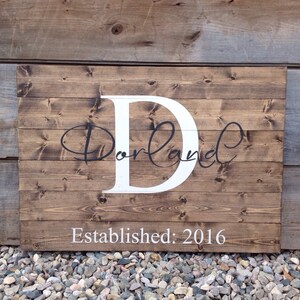 Last Name Established Wood Sign Wedding Sign Unity Ceremony Wedding Gift