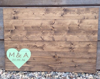 wood guest book, wedding guest book, guest book, wood sign, rustic guest book, custom guest book, guestbook, initials and date,