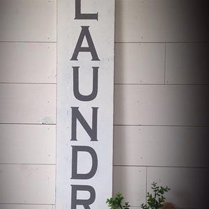 Laundry Wood Sign Laundry Room Decor Wash Room Decor vertical