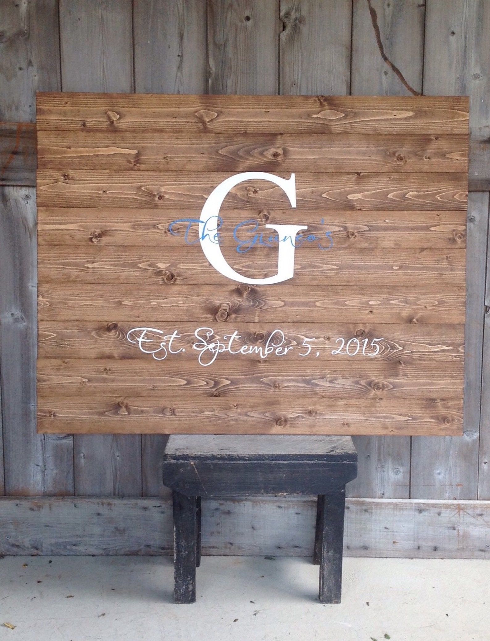 Wedding Guest Book Wood Sign Established Sign Last Name Etsy