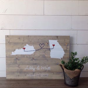 wedding guest book, guest book, wedding guestbook, custom guest book, guestbook, wood sign, Guest Book With states, hearts, names and date,