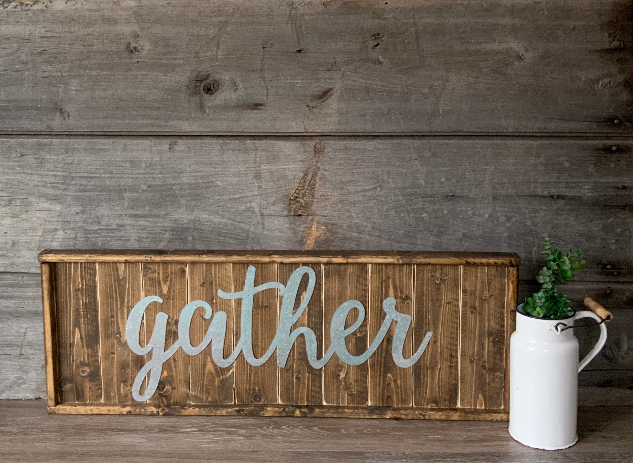 Gather Sign gather sign kitchen sign Farmhouse decor Etsy