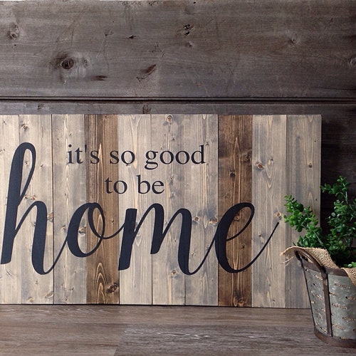 It's so good to be home, Distressed sign, custom shops made Family sign, welcome sign for the home, Farmhouse sign, Farmhouse, rustic farmhouse