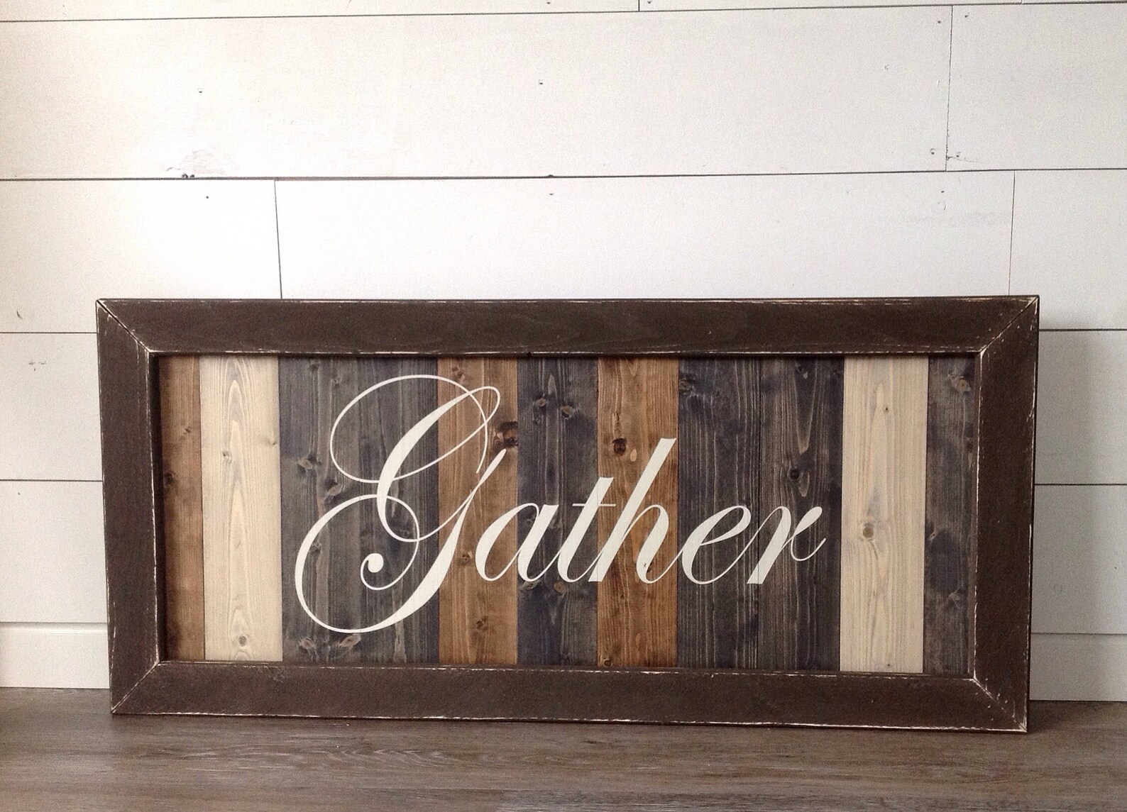 Gather Sign Gather Farmhouse Sign Wood Sign Rustic Sign Etsy