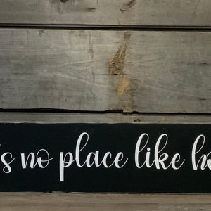 There's No Place Like Home Sign | Home Wall Decor | Wood Framed Sign | Farmhouse Sign | Entryway Decor | Home Sweet Home Sign | Wood Signs