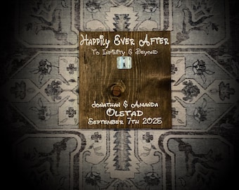 Happily Ever After, To Infinity and beyond - Rustic Wedding Lock Ceremony Sign