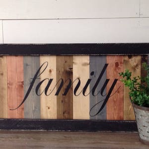 Family Sign, wood sign, farmhouse, farmhouse wall decor, rustic wood sign, family, farmhouse sign, wood family sign, rustic family sign,