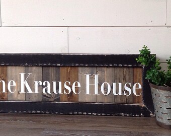 Personalized Last Name Wood Sign, Established Family Name, Wedding Gift