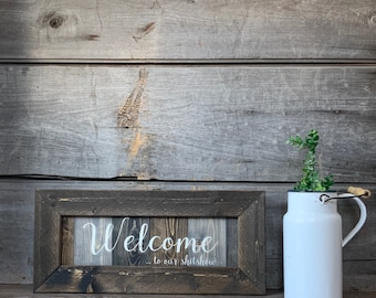 Welcome to our shitshow Porch Entry Foyer Framed Wood Sign