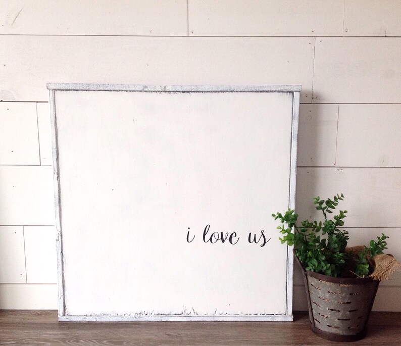 I Love Us Love Farmhouse Farmhouse Wall Decor Rustic Etsy