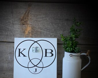 Rustic Wedding Lock Ceremony Sign – Personalized Family Keepsake, Hand Painted Wood Sign