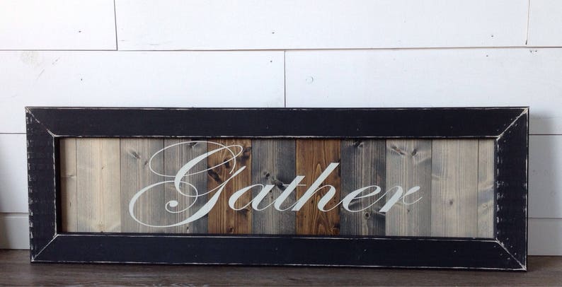 gather, wood sign, farmhouse wall decor, farmhouse, farmhouse style, farmhouse sign, rustic farmhouse, wooden sign, home decor, image 4