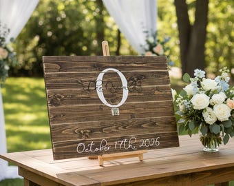 Custom Lock Ceremony Sign: Rustic Wedding Guestbook Alternative