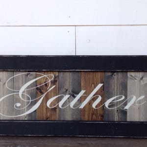 gather, wood sign, farmhouse wall decor, farmhouse, farmhouse style, farmhouse sign, rustic farmhouse, wooden sign, home decor, image 7