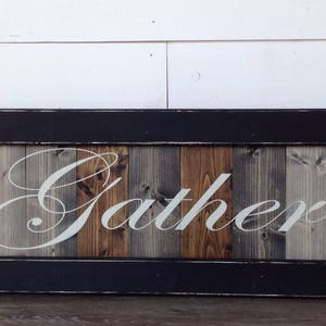 gather, wood sign, farmhouse wall decor, farmhouse, farmhouse style, farmhouse sign, rustic farmhouse, wooden sign, home decor, image 8