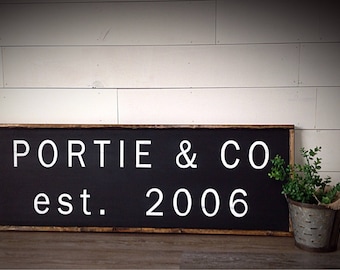 Personalized Last Name Wood Sign: Rustic Family Name, Established Date