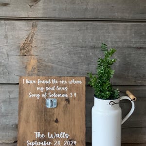 Lock ceremony sign, custom sign to use in a lock ceremony, lock ceremony, rustic wedding, I have found the one my soul loves,