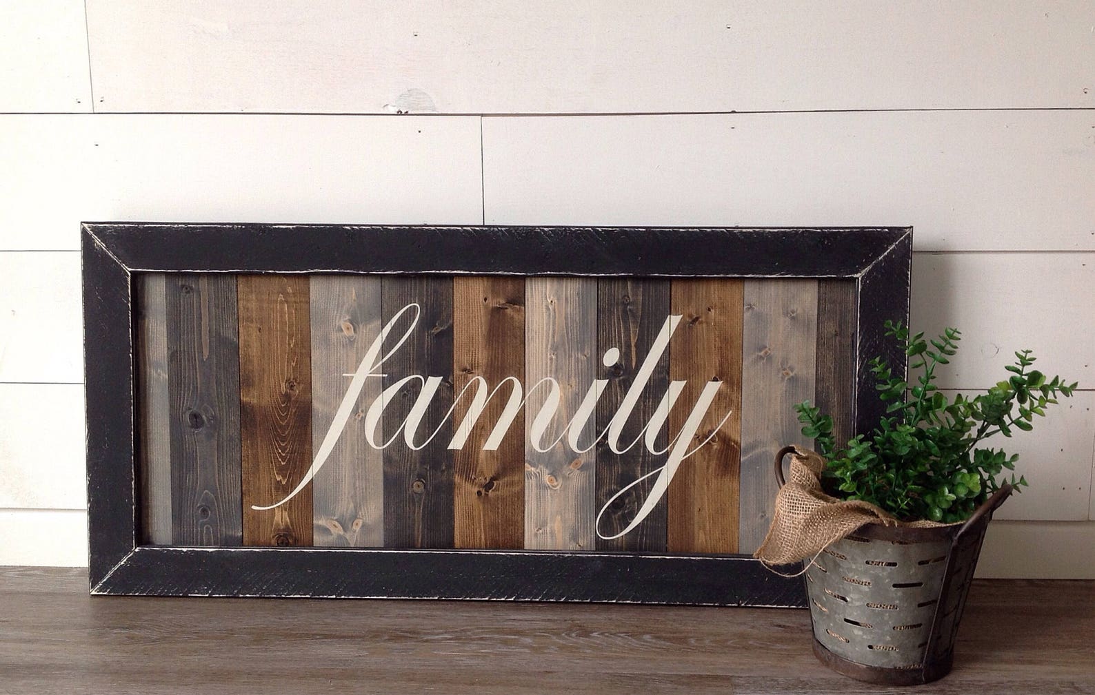 Family Sign LARGE Wood Family Sign Farmhouse Wall Decor | Etsy