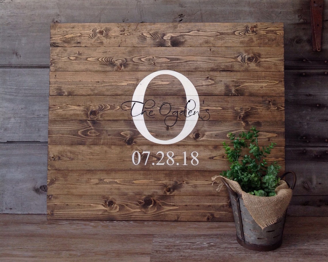 Wedding Guest Book Rustic Guest Book Wood Sign Etsy