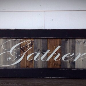 gather, wood sign, farmhouse wall decor, farmhouse, farmhouse style, farmhouse sign, rustic farmhouse, wooden sign, home decor, image 5